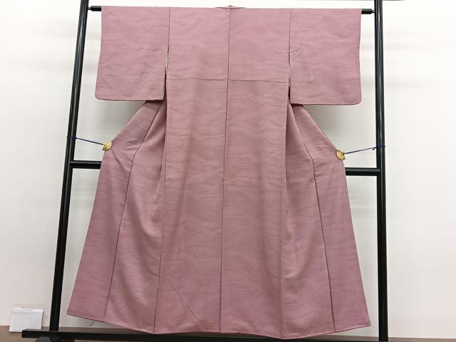 平和屋着物■上質な色無地 立波地紋 ときがら茶色 正絹 逸品 BAAW7805hv