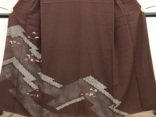平和屋着物■訪問着 絞り 刺繍 宝尽くし 金銀彩 正絹 逸品 BAAW7807hv