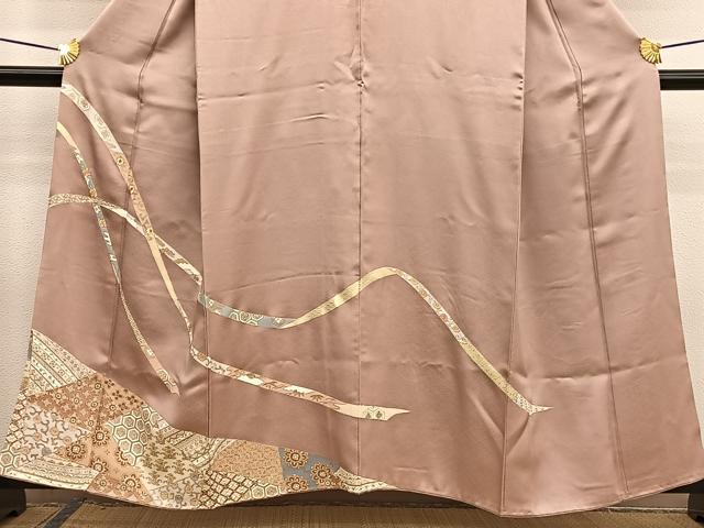 平和屋着物■訪問着 駒刺繍 鬘帯有職文 金彩 正絹 逸品 BAAW7822hv