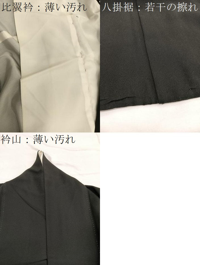 平和屋着物■豪華黒留袖 作家物 飛鶴浜松文 暈し染め 金銀彩 正絹 逸品 BAAW7825hv