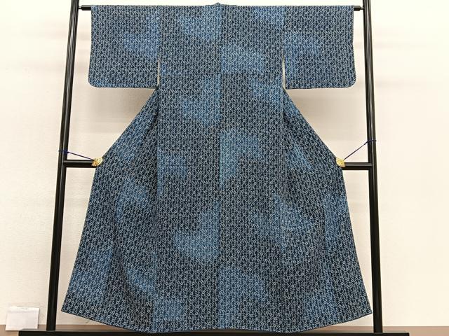 平和屋着物■上質な小紋 花唐草文 暈し染め 正絹 逸品 BAAW7830hv