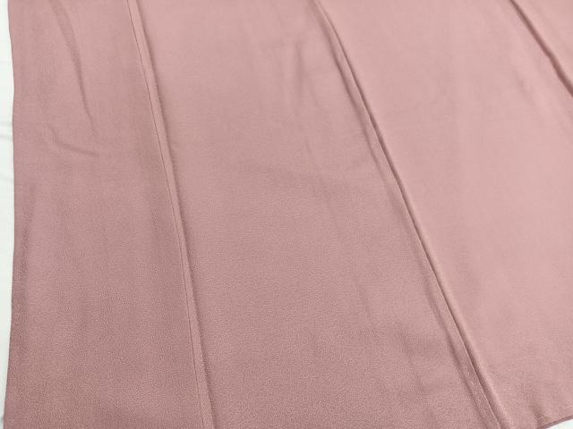 平和屋着物■上質な色無地 草花地紋 珊瑚色 正絹 逸品 BAAW7844hv