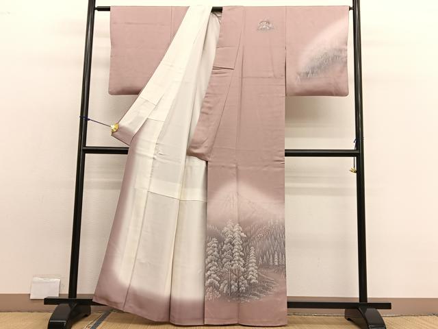 平和屋着物■訪問着 風景文 暈し染め 金彩 正絹 逸品 BAAW7874hv