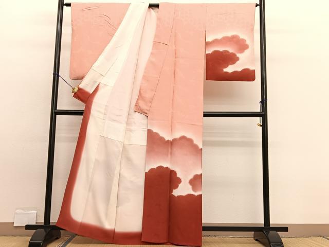 平和屋着物■訪問着 瑞雲 暈し染め 正絹 逸品 BAAW7890hv
