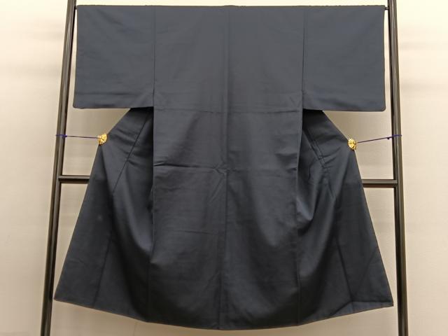 平和屋着物■男性 髭紬 色無地 蝋色 正絹 逸品 BAAW7897hv