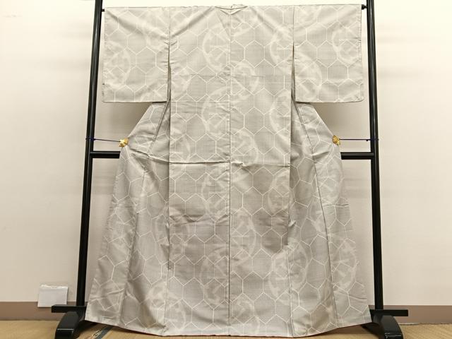 平和屋着物■上質な紬 亀甲源氏車文 正絹 逸品 BAAW7903hv