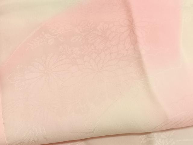 平和屋着物■長襦袢 袷 地紙花地紋 暈し染め 正絹 逸品 BAAW7914hv