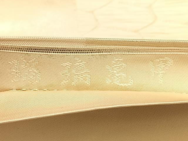 平和屋着物◎六通柄袋帯 ふくれ織 瑠璃亀甲 銀糸 正絹 逸品 BAAW8002qw