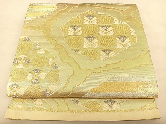 m799 華文　更紗　六通　正絹　袋帯 平和屋着物◎六通柄袋帯 更紗花文 金銀糸 正絹 逸品 BAAW8115qw