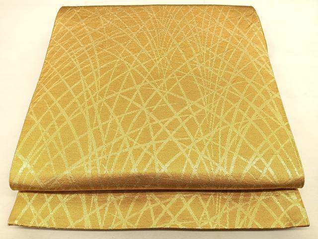 平和屋着物◎六通柄袋帯 芝草文 金糸 正絹 逸品 BAAW8125qw