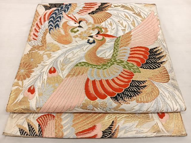 平和屋着物◎六通柄 本袋帯 唐織 瑞鳳 金銀糸 正絹 逸品 BAAW8160qw