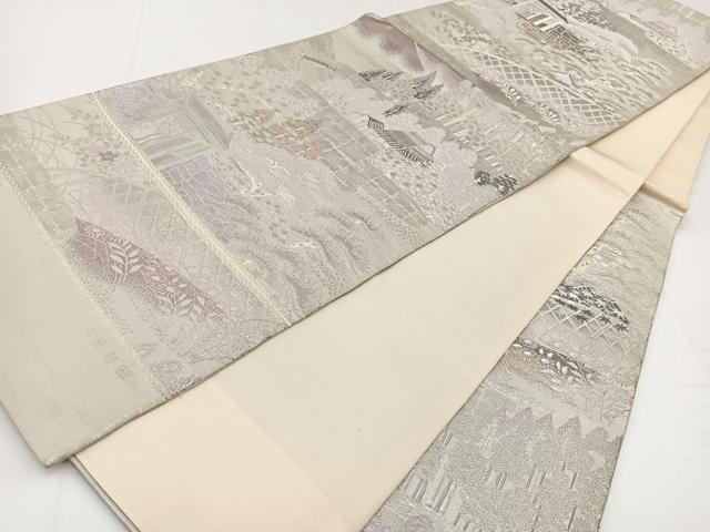 平和屋着物◎六通柄袋帯 唐織 大原の里 二重箔錦 正絹 逸品 BAAW8178yc