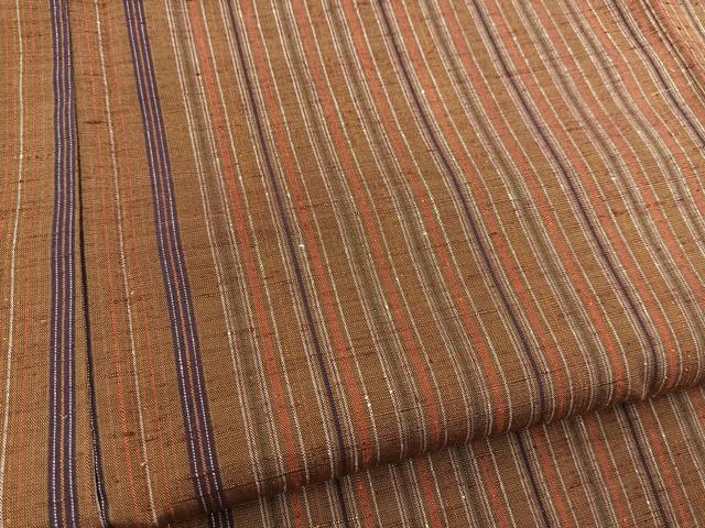 平和屋着物■上質な紬 縞 正絹 逸品 BAAW8397yc