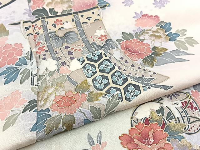 平和屋着物■訪問着 吉祥花文 暈し染め 金彩 正絹 逸品 未使用 BAAW8434yc