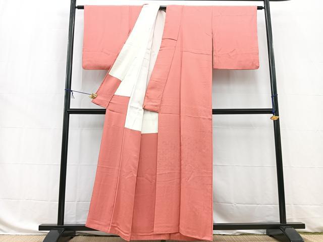 平和屋着物■豪華色留袖 色無地 雲取り青海波文 甚三紅色 正絹 逸品 BAAW8452yc