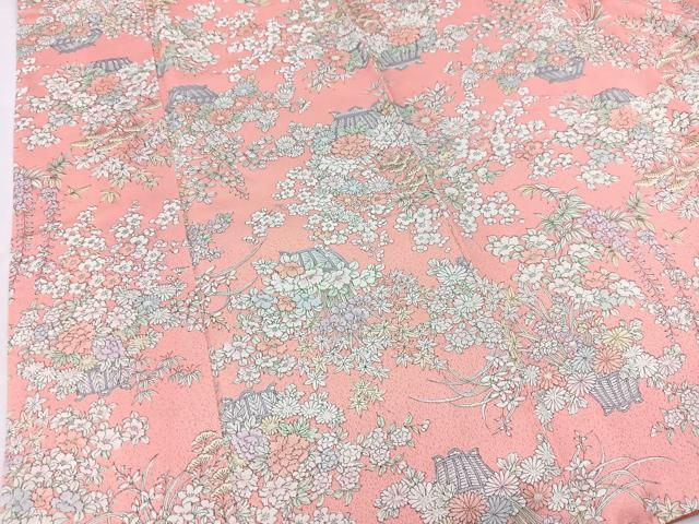 平和屋着物■上質な小紋 花籠文 正絹 逸品 BAAW8454yc