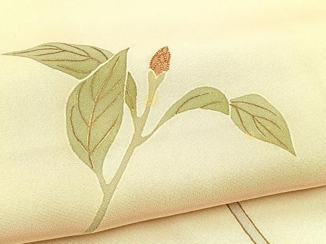 平和屋着物■訪問着 駒刺繍 草花文 暈し染め 金彩 正絹 逸品 BAAW8461yc