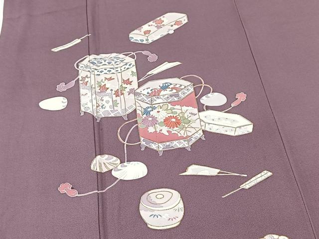 平和屋着物■訪問着 刺繍 貝桶花文 金彩 正絹 逸品 BAAW8468yc