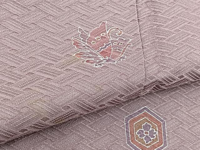 平和屋着物■訪問着 吉祥花蝶文 正絹 逸品 BAAW8484yc