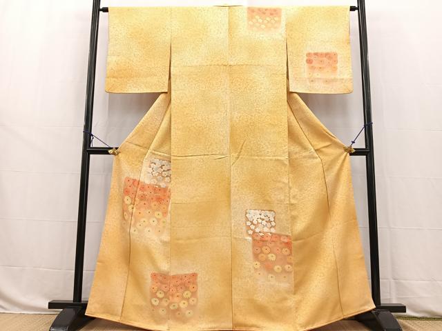 平和屋着物■訪問着 刺繍 色紙花文 暈し染め 正絹 逸品 BAAW8489yc