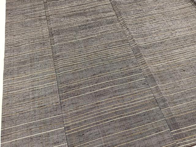 平和屋着物■上質な紬 横段文 正絹 逸品 BAAW8494yc