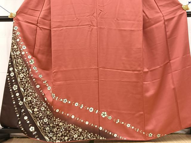 平和屋着物■訪問着 更紗花文 暈し染め 金彩 正絹 逸品 BAAW8495yc