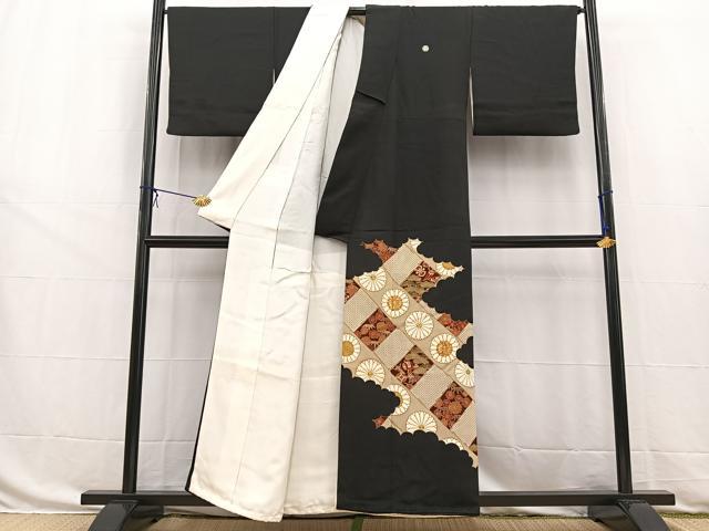 平和屋着物■豪華黒留袖 駒刺繍 雲取り吉祥花文 金彩 ますいわ屋扱い 正絹 逸品 BAAW8506yc