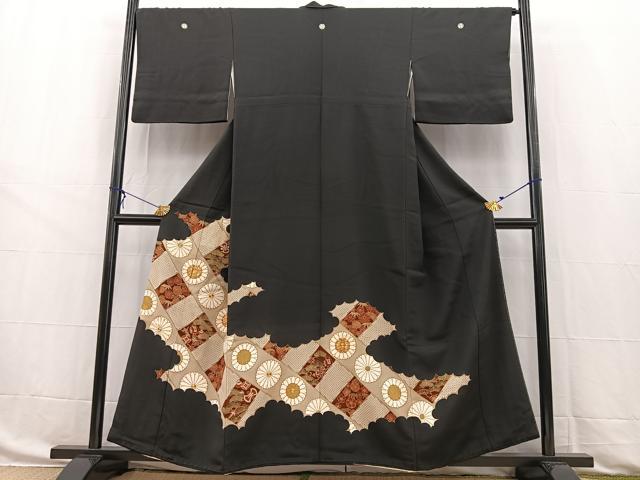 平和屋着物■豪華黒留袖 駒刺繍 雲取り吉祥花文 金彩 ますいわ屋扱い 正絹 逸品 BAAW8506yc