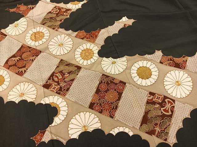 平和屋着物■豪華黒留袖 駒刺繍 雲取り吉祥花文 金彩 ますいわ屋扱い 正絹 逸品 BAAW8506yc