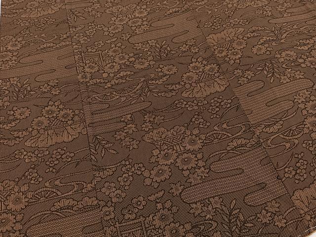平和屋着物■上質な小紋 風景花文 正絹 逸品 未使用 BAAW8517yc