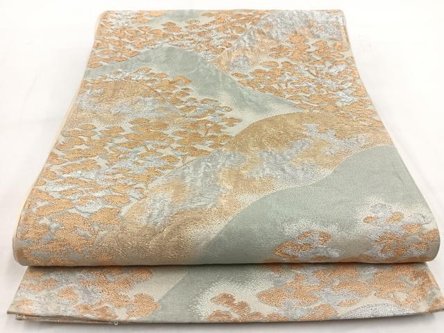 平和屋着物◎六通柄袋帯 重ね山松文 金銀糸 正絹 逸品 BAAW8536yc