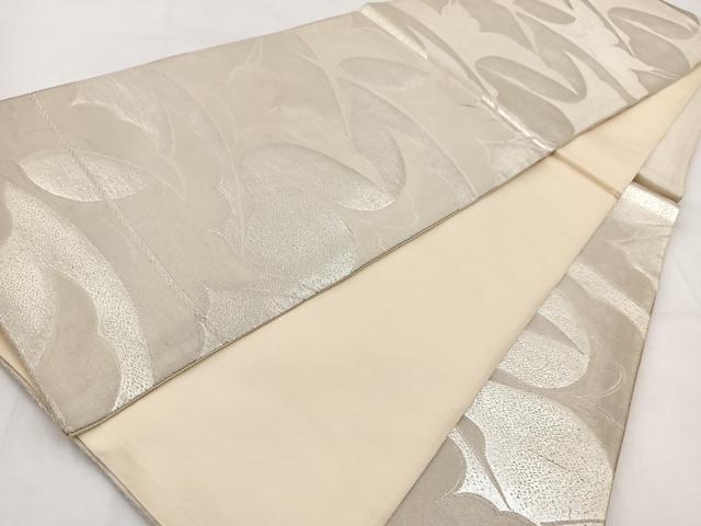 平和屋着物◎六通柄袋帯 飛鶴文 銀糸 正絹 逸品 BAAW8601yc