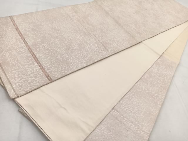 平和屋着物◎六通柄袋帯 飛鶴文 銀糸 引箔 正絹 逸品 BAAW8639yc