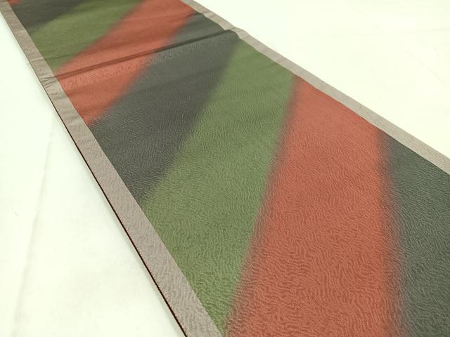 平和屋着物◎全通柄袋帯 霞文 金糸 正絹 逸品 BAAW8764yc