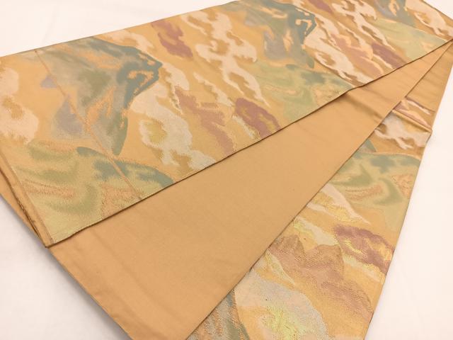 平和屋着物◎六通柄袋帯 重ね山文 金銀糸 正絹 逸品 BAAW8800yc