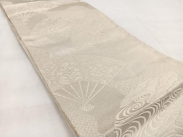 平和屋着物◎西陣 両面 全通柄袋帯 芳翔錦 佐賀つづれ織 孔雀 金糸 正絹 逸品 BAAW8838yc