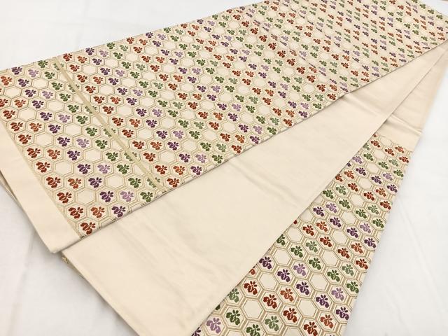 平和屋着物◎六通柄袋帯 唐織 亀甲桐文 正絹 逸品 BAAW8855yc