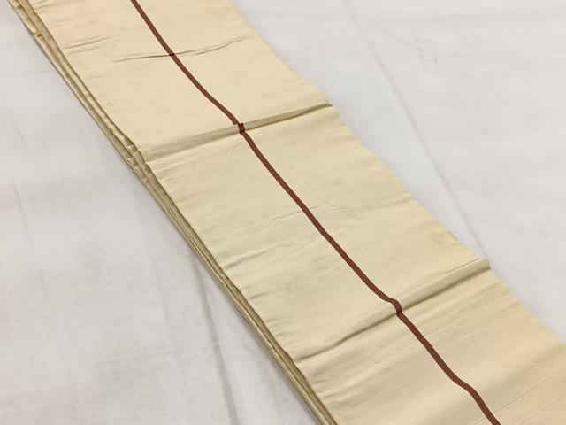 平和屋着物◎本場筑前博多織 両面 半幅帯 献上 証紙付き 正絹 逸品 BAAW8918yc