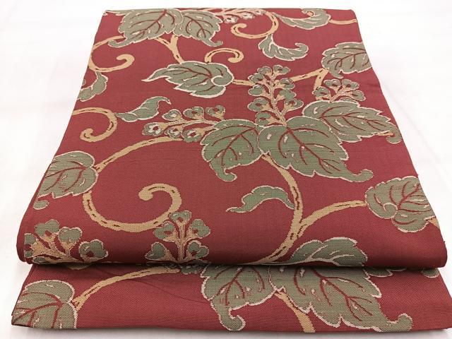 平和屋着物◎六通柄袋帯 桐唐草文 正絹 逸品 BAAW8937yc