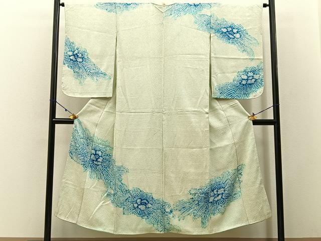 平和屋着物■訪問着 総絞り 草花文 正絹 逸品 BAAW9009hj