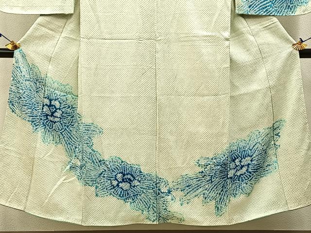 平和屋着物■訪問着 総絞り 草花文 正絹 逸品 BAAW9009hj