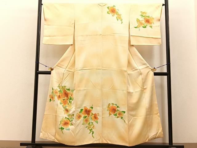 平和屋着物■訪問着 刺繍 草花文 暈し染め 金彩 やまと誂製 正絹 逸品 BAAW9014hj
