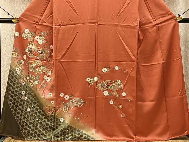 平和屋着物■訪問着 地紙貝桶花文 暈し染め 金銀彩 正絹 逸品 BAAW9020hj