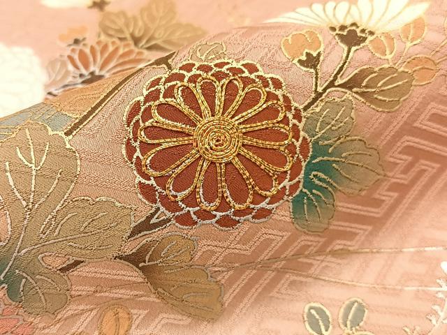 平和屋着物■訪問着 駒刺繍 立波草花文 暈し染め 金銀彩 正絹 逸品 BAAW9027hj