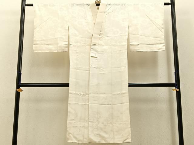 平和屋着物■長襦袢 無双仕立て 流水菊地紋 正絹 逸品 BAAW9061hj
