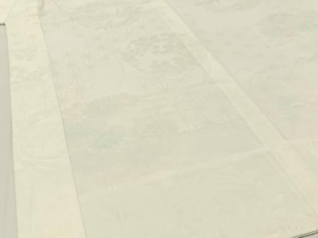 平和屋着物■長襦袢 無双仕立て 花丸地紋 暈し染め 正絹 逸品 BAAW9066hj