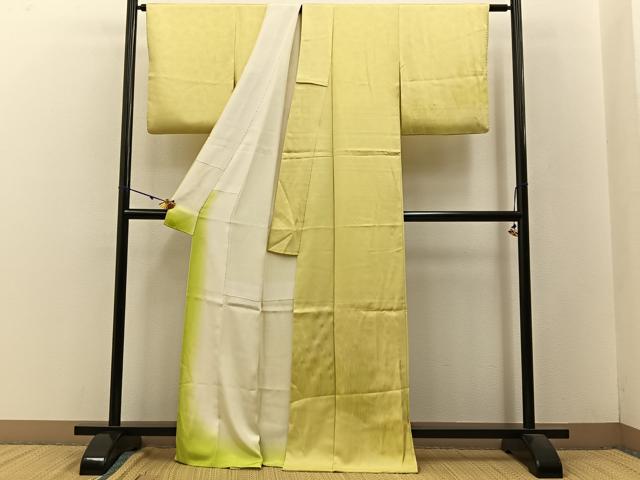 平和屋着物■訪問着 草葉文 暈し染め 金彩 正絹 逸品 BAAW9110hj