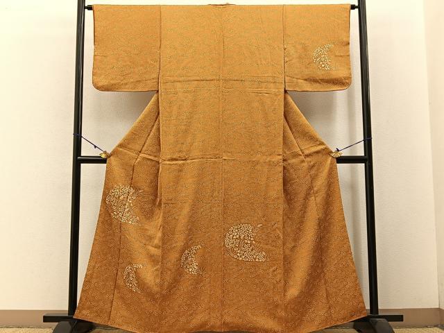 平和屋着物■訪問着 刺繍 草花文 正絹 逸品 BAAW9141hj