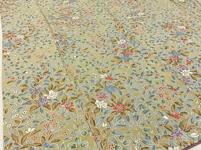 平和屋着物■上質な小紋 草花尽くし 鬼しぼ縮緬 正絹 逸品 BAAW9142hj
