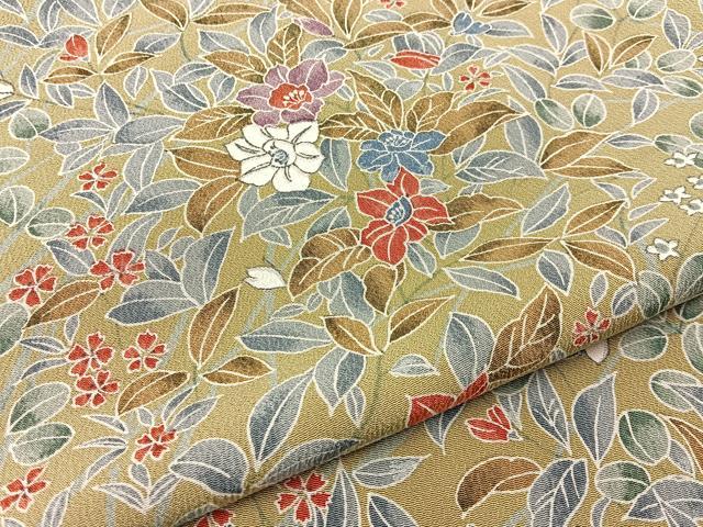 平和屋着物■上質な小紋 草花尽くし 鬼しぼ縮緬 正絹 逸品 BAAW9142hj